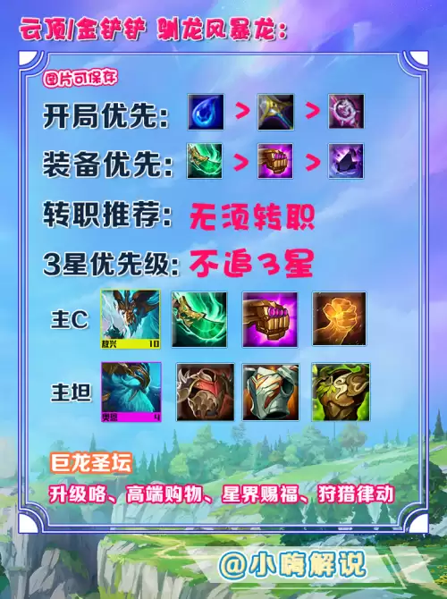 训龙最新阵容搭配表格图片，狂暴龙阵容-第5张