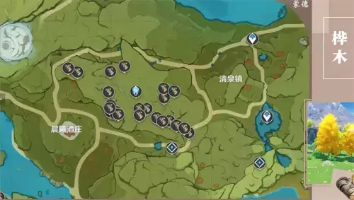 原神鸣神岛枫木在哪　原神鸣神岛木材分布图-第5张